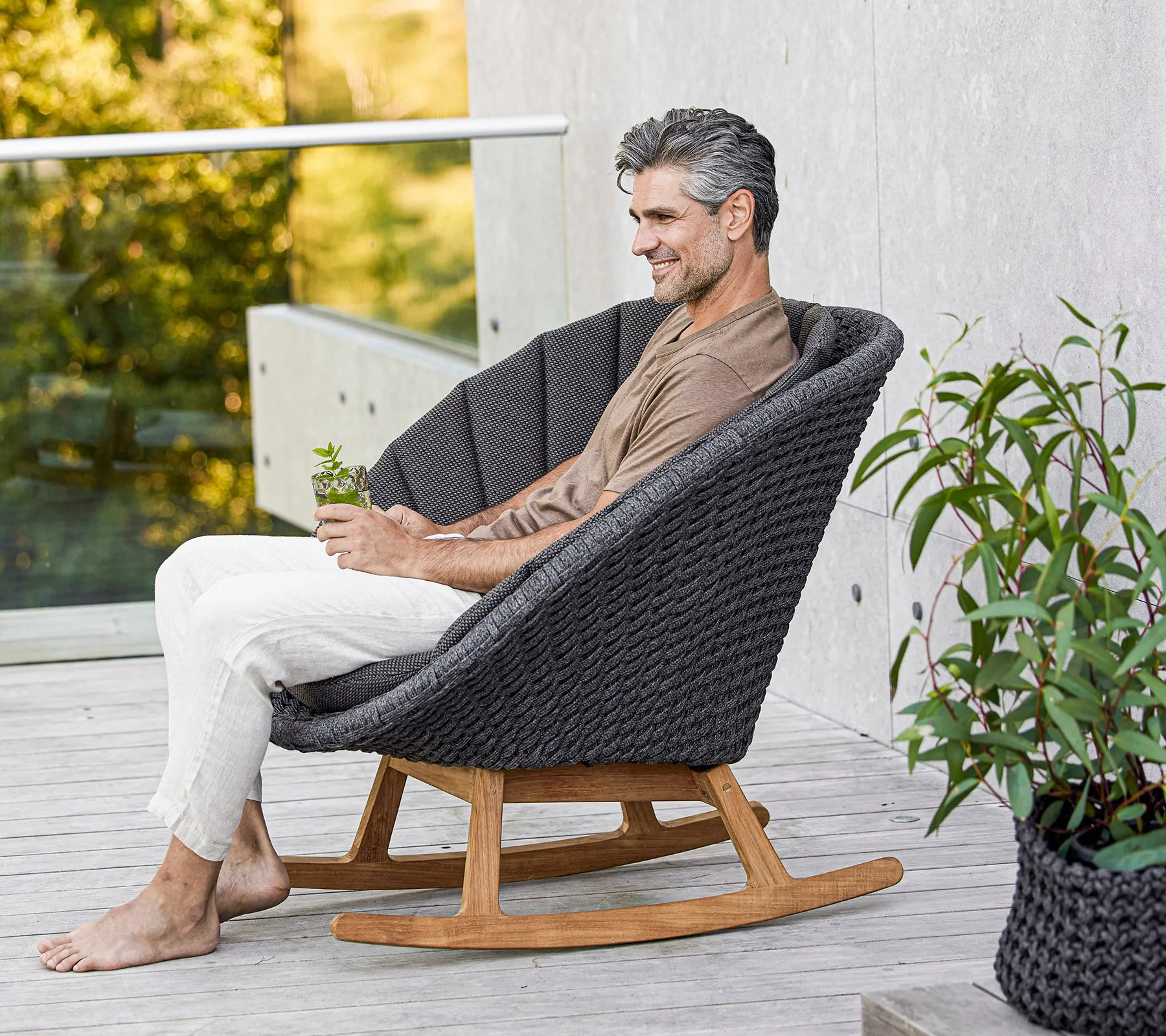 Peacock rocking chair