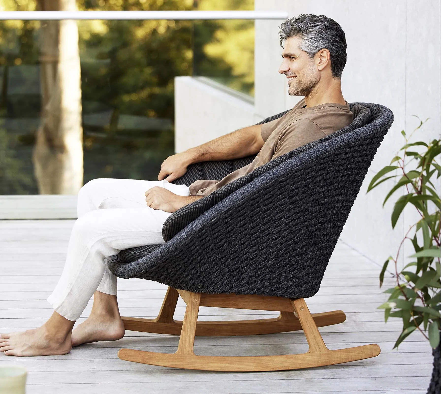 Peacock rocking chair