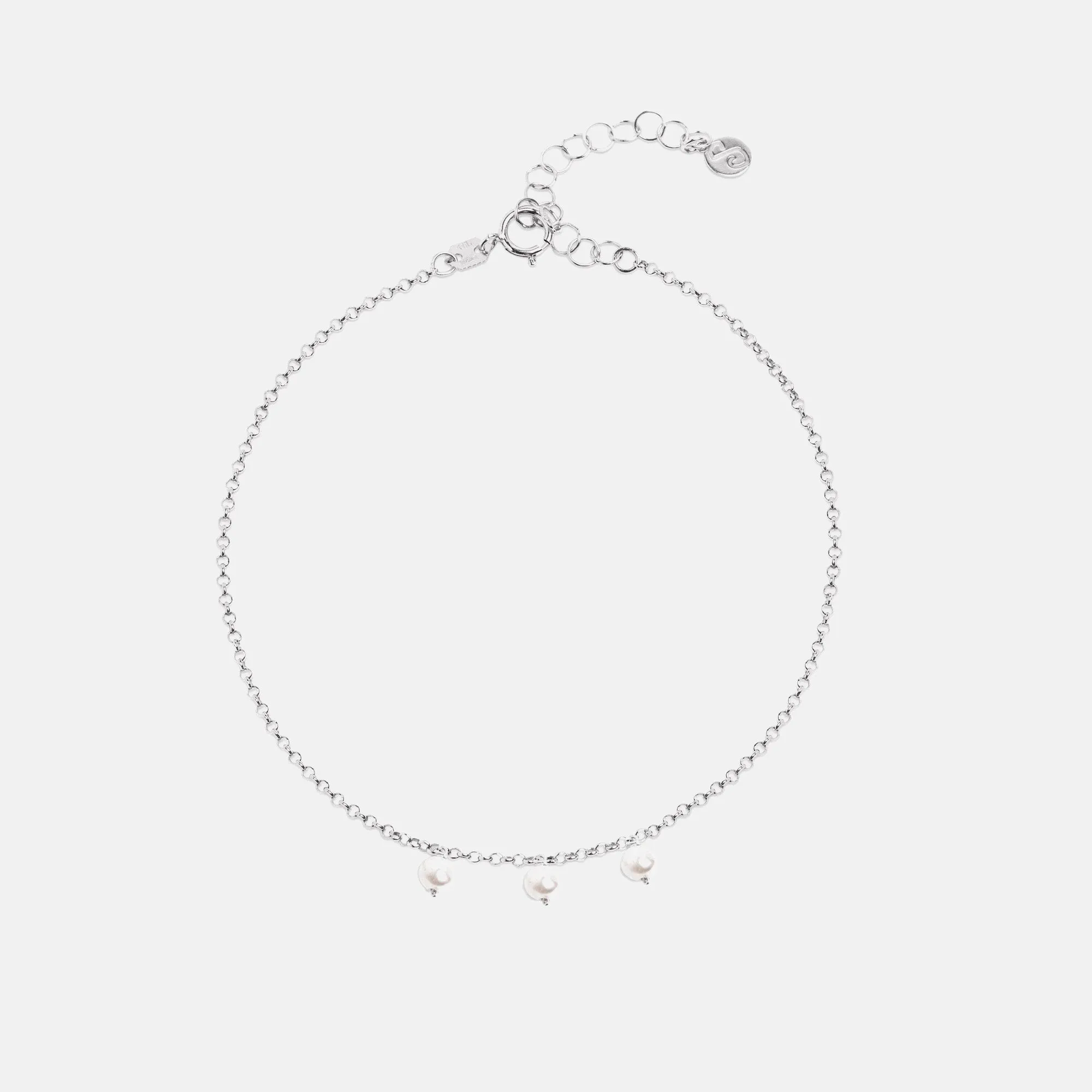 Pearl Silver Anklet