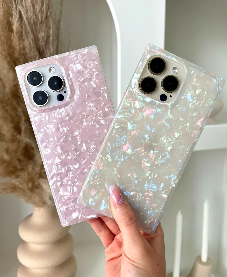 Pink Seashell Boxy Phone Case