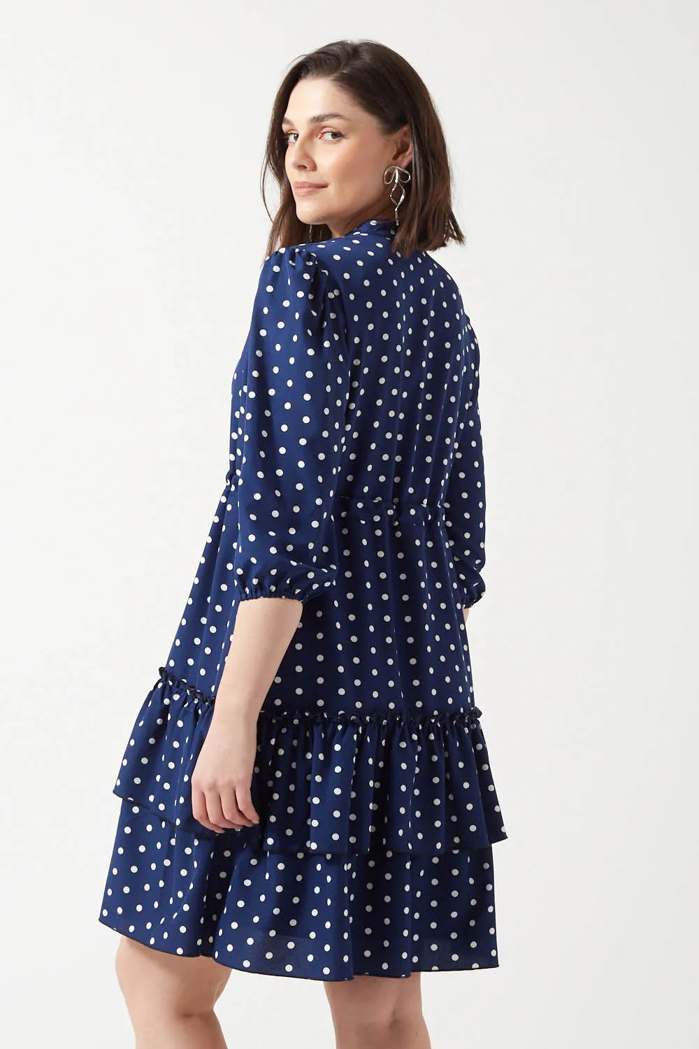 Pixie Daisy Ana Ruffle Hem Short Dress