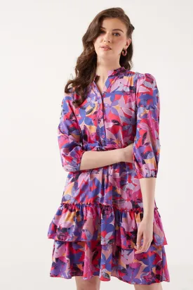 Pixie Daisy Ana Ruffle Hem Short Dress