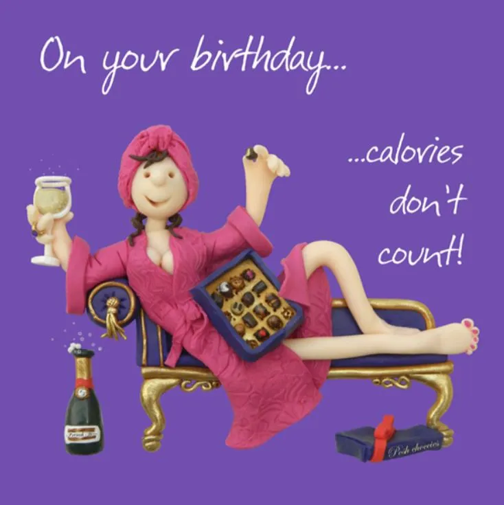 "Calories Don't Count" Birthday Greeting Card from Holy Mackerel
