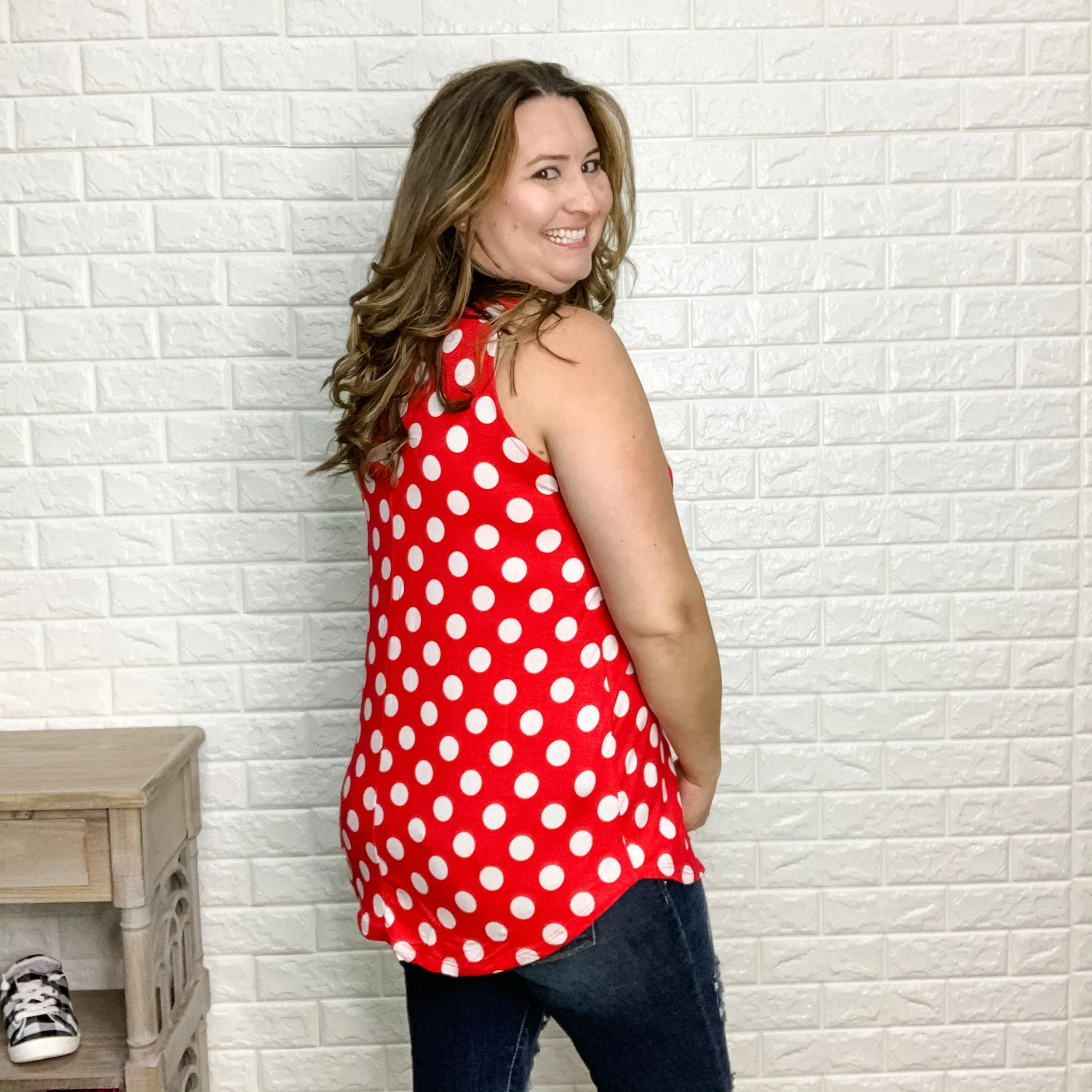 "Dottie" Polka Dot Relaxed Fit Tank (Multiple Colors)