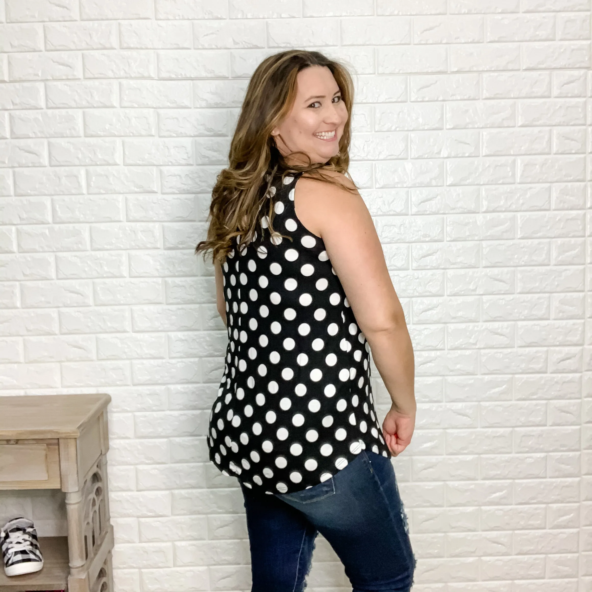 "Dottie" Polka Dot Relaxed Fit Tank (Multiple Colors)