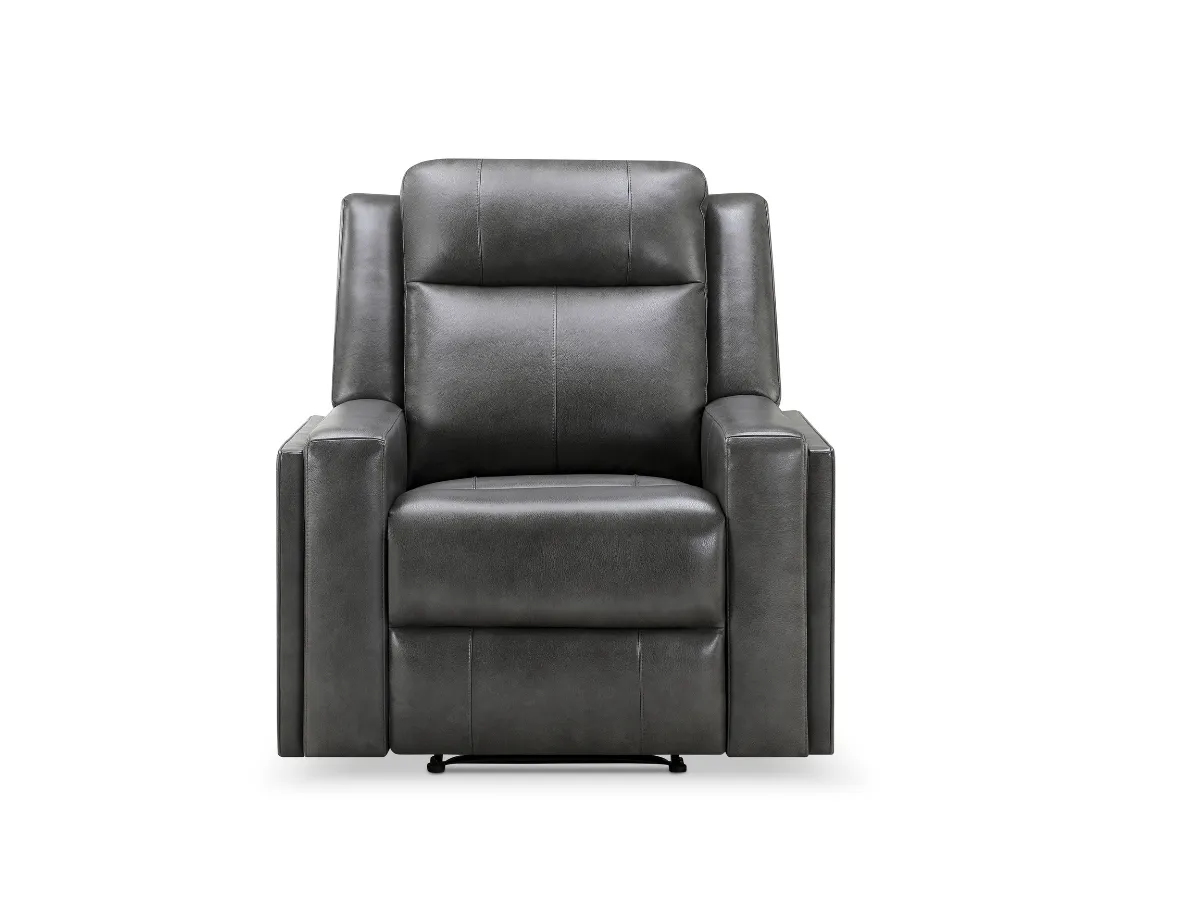 Rhodes 3-pc Top-Grain Leather Manual Reclining Set