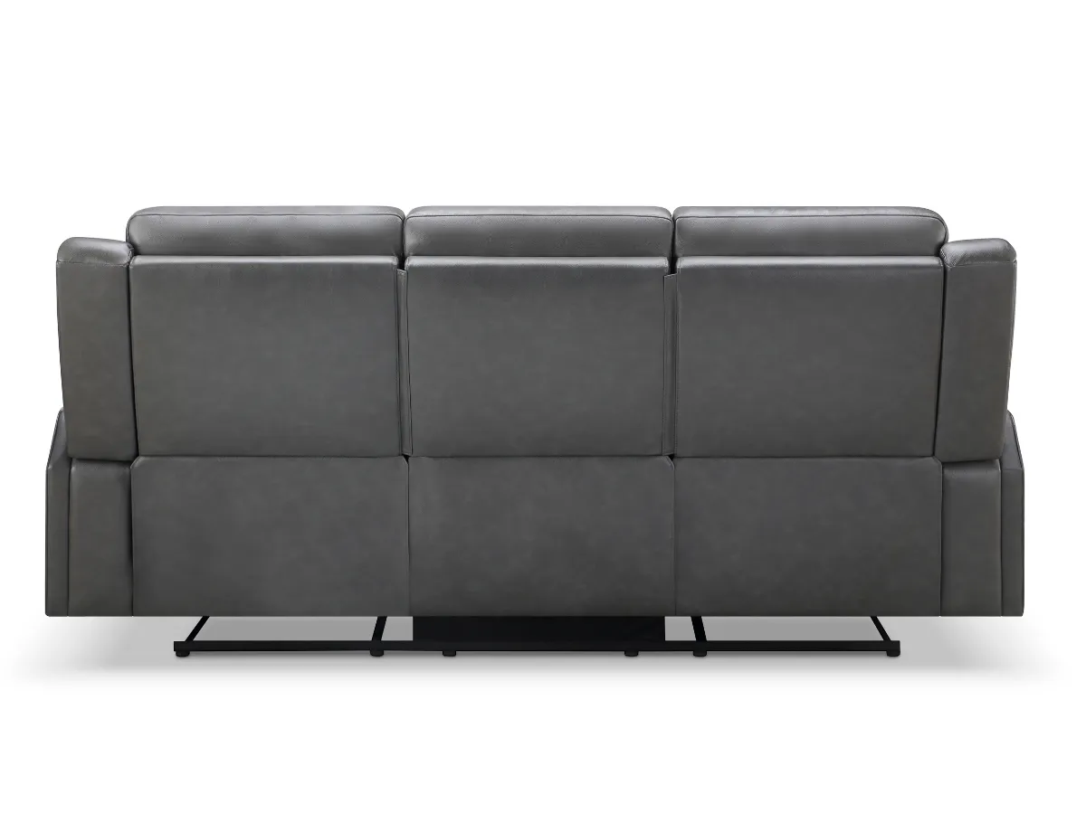 Rhodes 3-pc Top-Grain Leather Manual Reclining Set