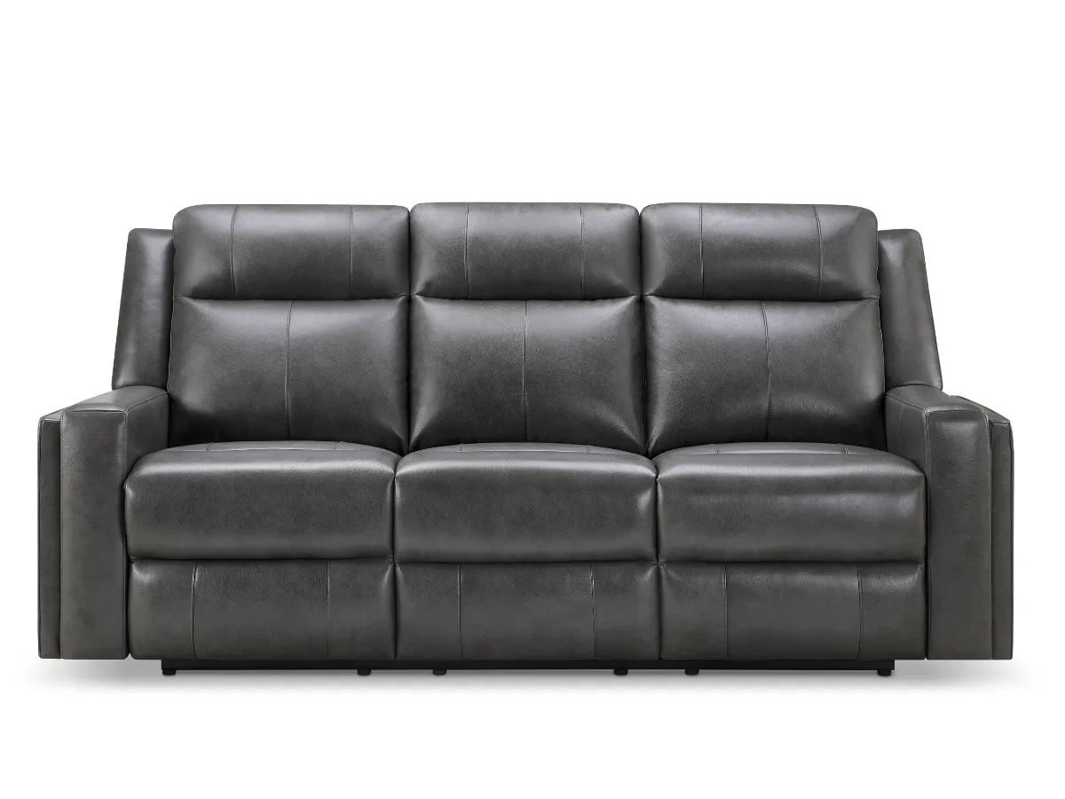 Rhodes 3-pc Top-Grain Leather Manual Reclining Set