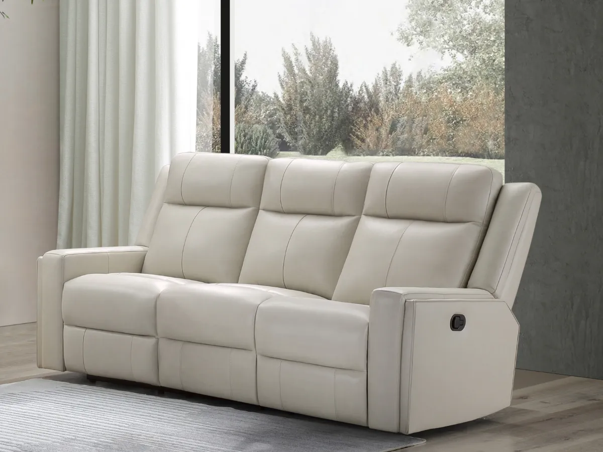 Rhodes 3-pc Top-Grain Leather Manual Reclining Set