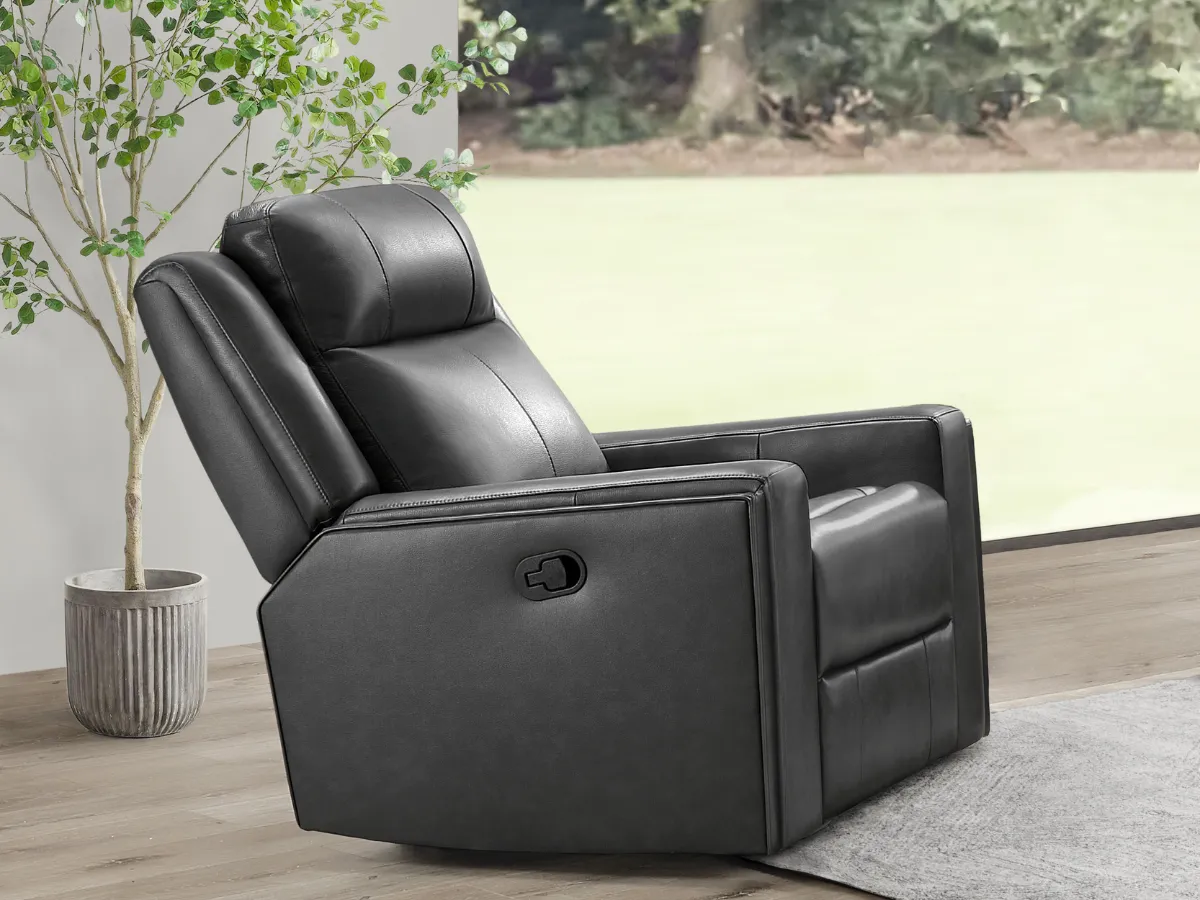 Rhodes 3-pc Top-Grain Leather Manual Reclining Set