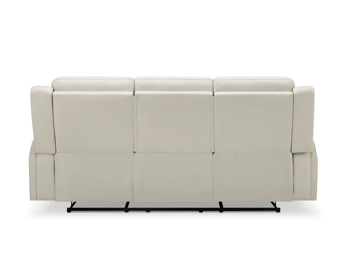 Rhodes 3-pc Top-Grain Leather Manual Reclining Set