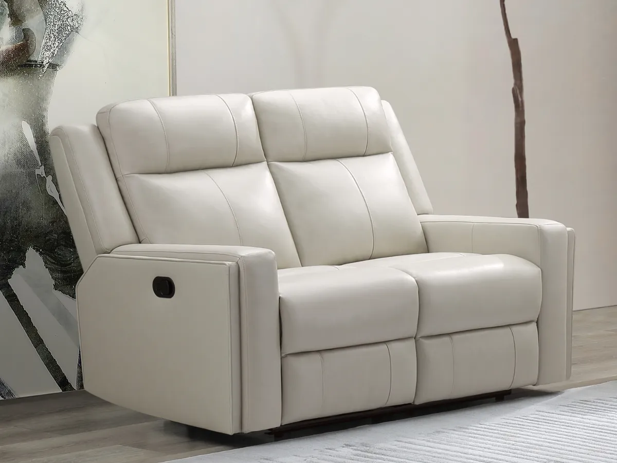 Rhodes 3-pc Top-Grain Leather Manual Reclining Set