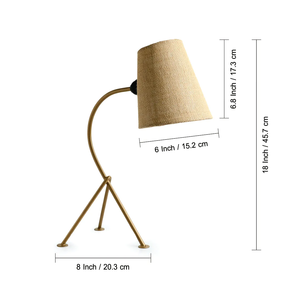 'Rhythmic Sways' Decorative Table Lamp (18.0 Inches, Iron)