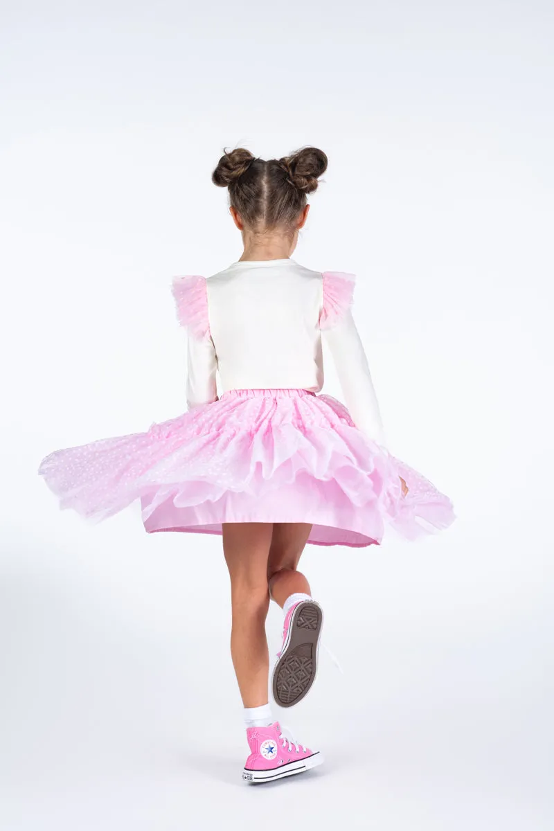 Rock Your Baby Tulle Skirt - Pink Polka Dot