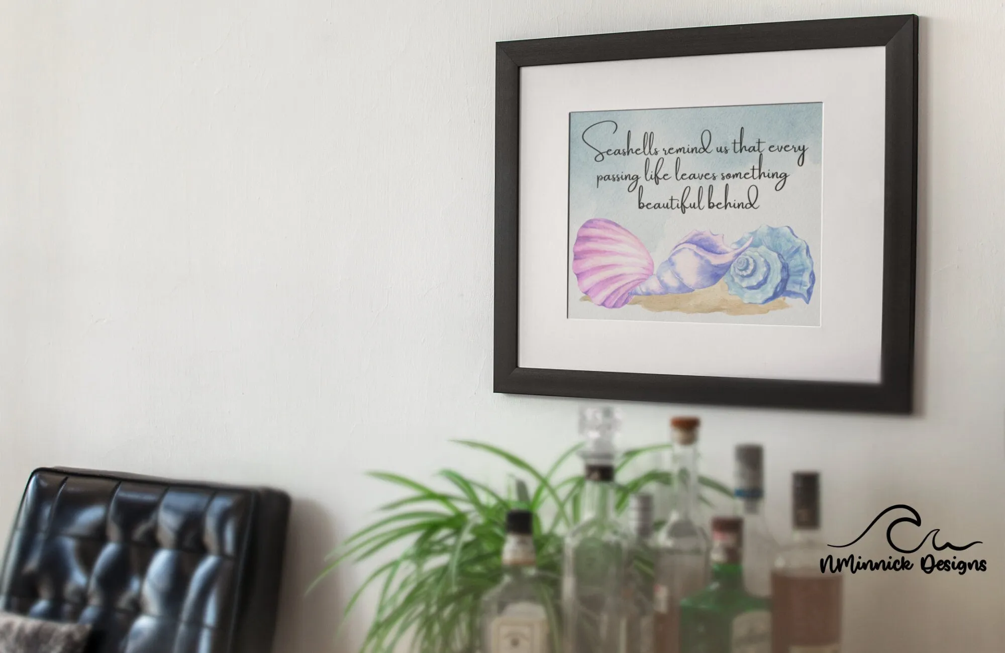 Seashells Remind Us Poem Sympathy Gift Print