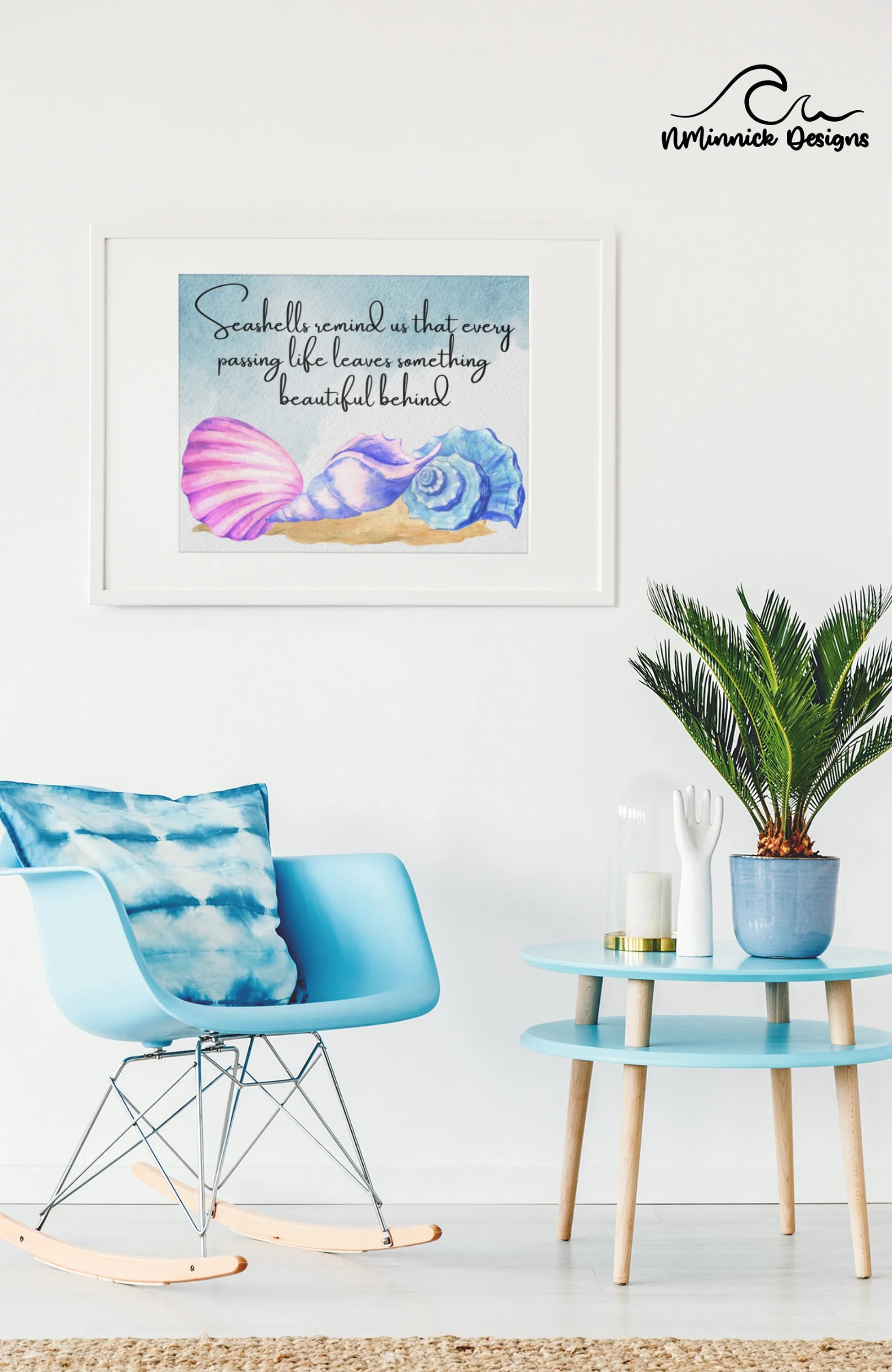 Seashells Remind Us Poem Sympathy Gift Print