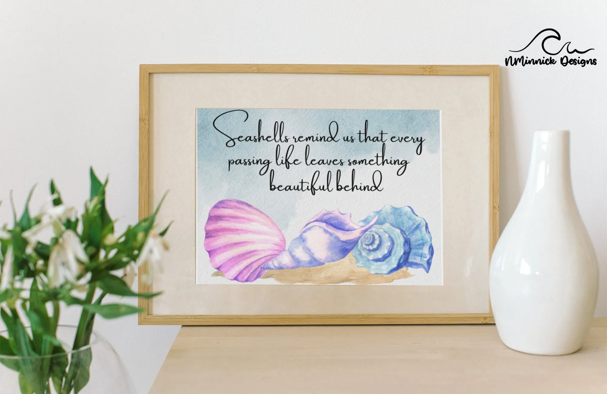 Seashells Remind Us Poem Sympathy Gift Print
