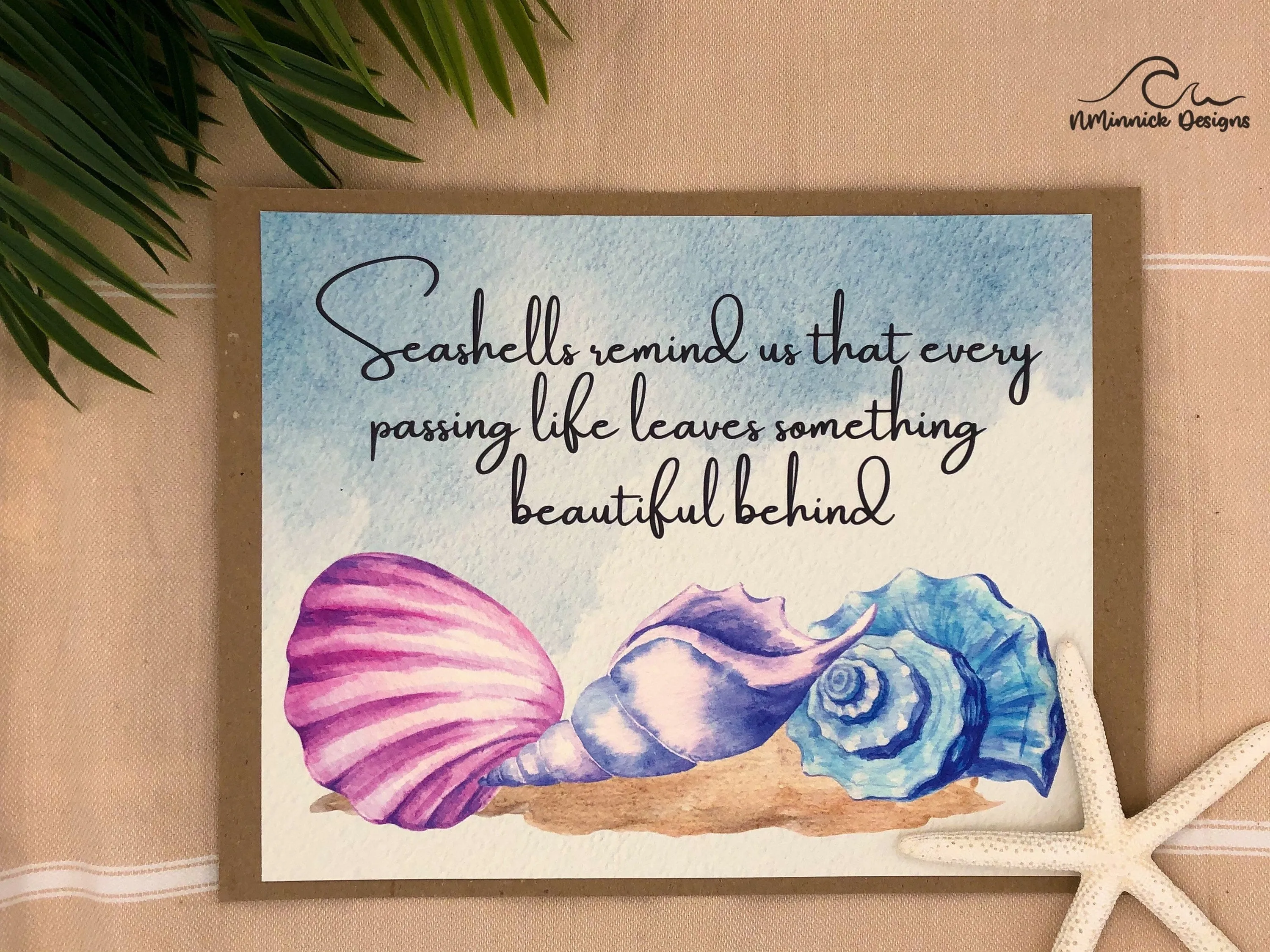 Seashells Remind Us Poem Sympathy Gift Print