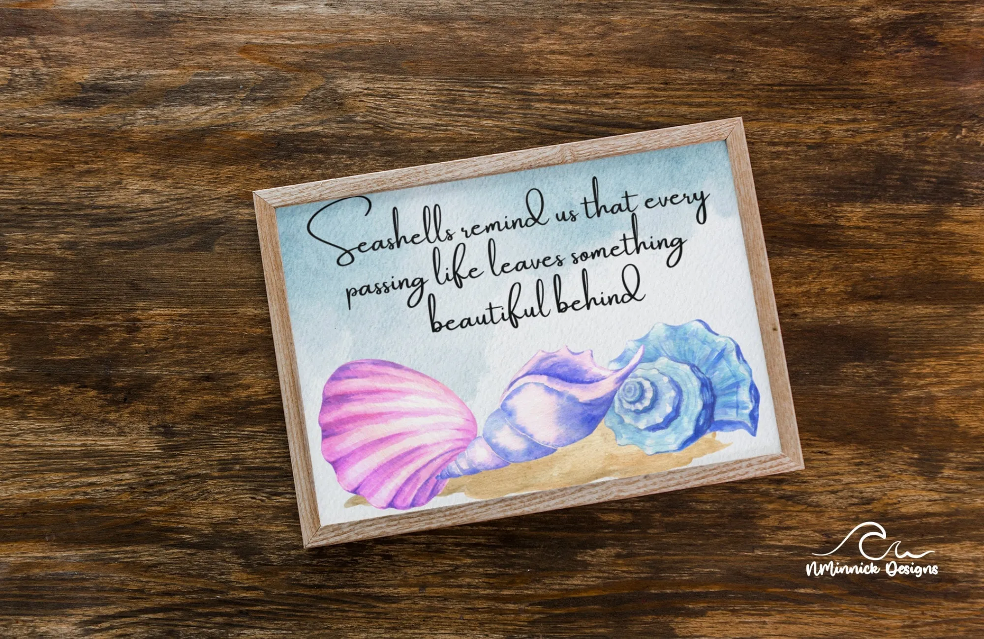 Seashells Remind Us Poem Sympathy Gift Print