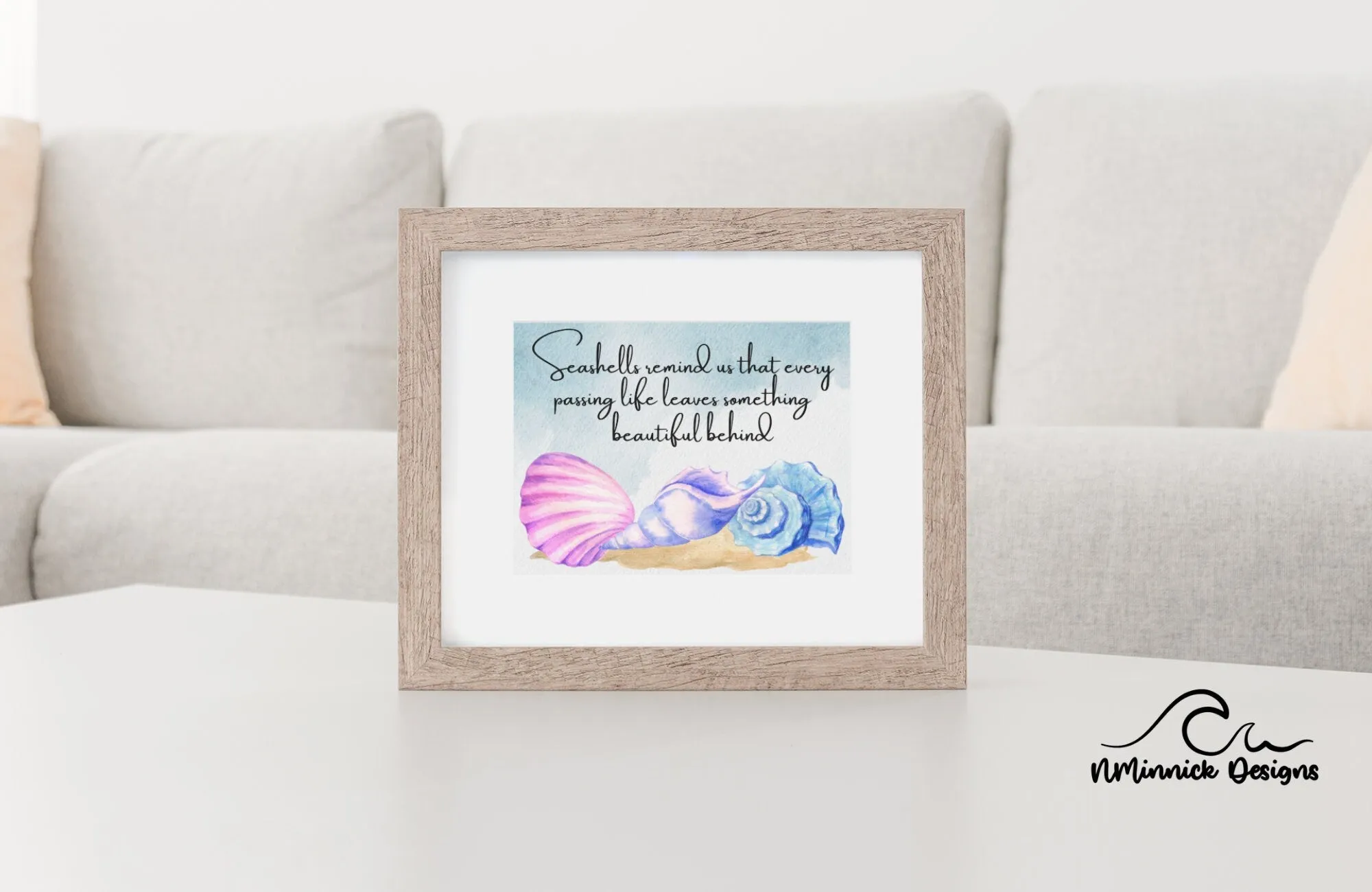 Seashells Remind Us Poem Sympathy Gift Print