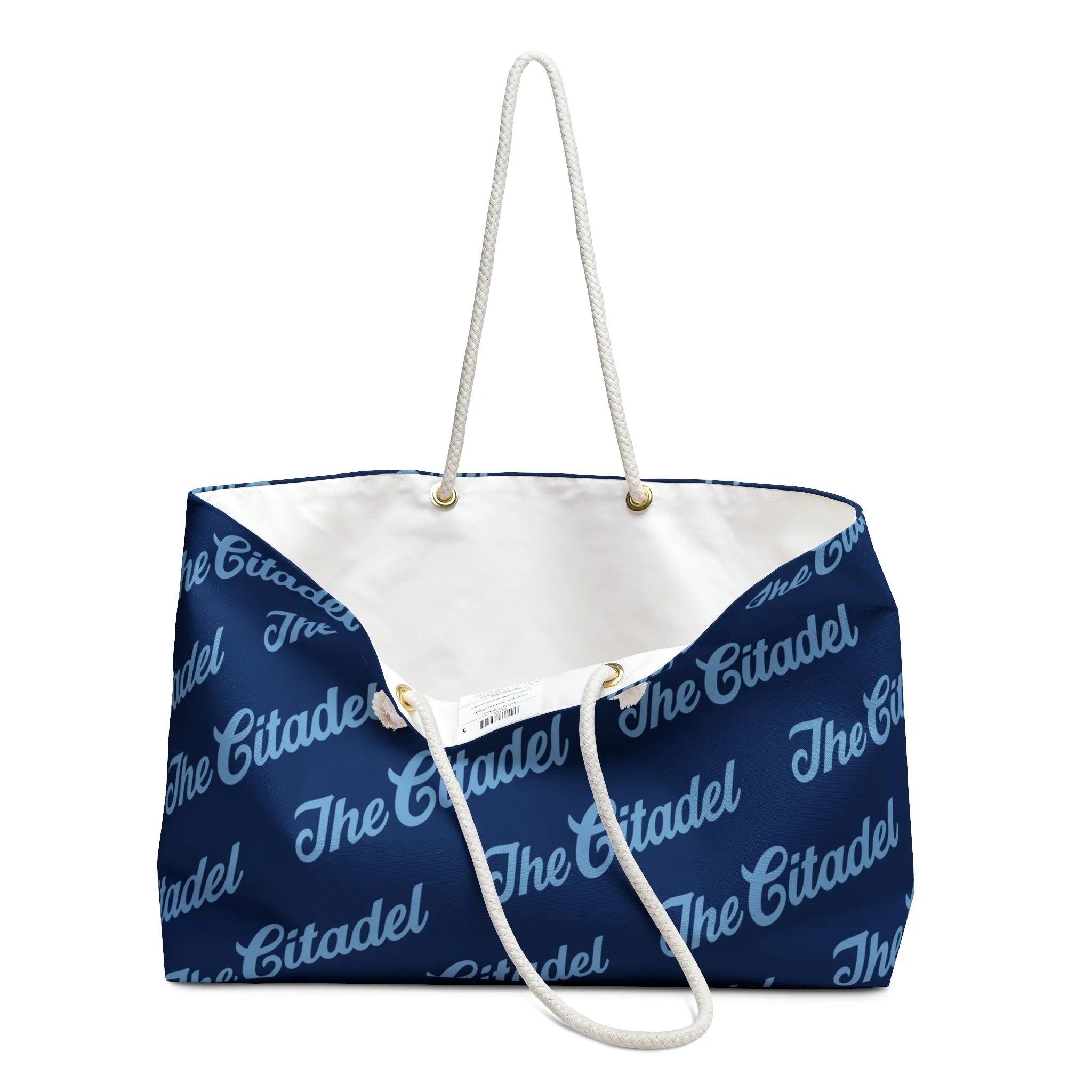 The Citadel Script Pattern Weekender Bag
