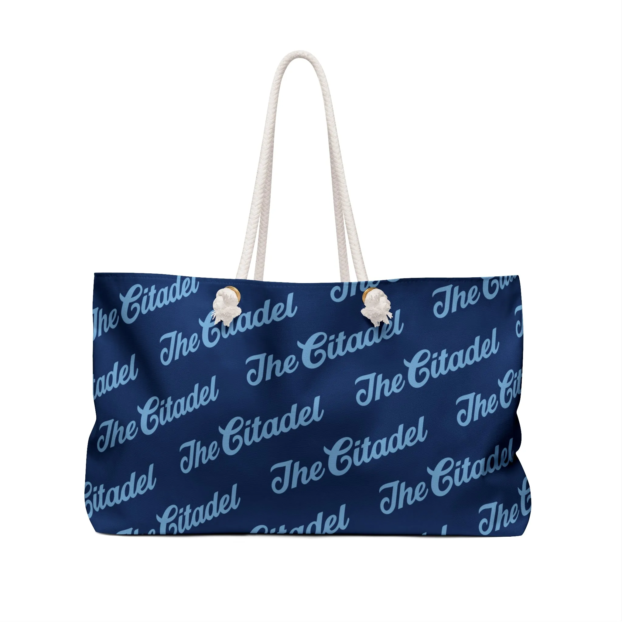 The Citadel Script Pattern Weekender Bag