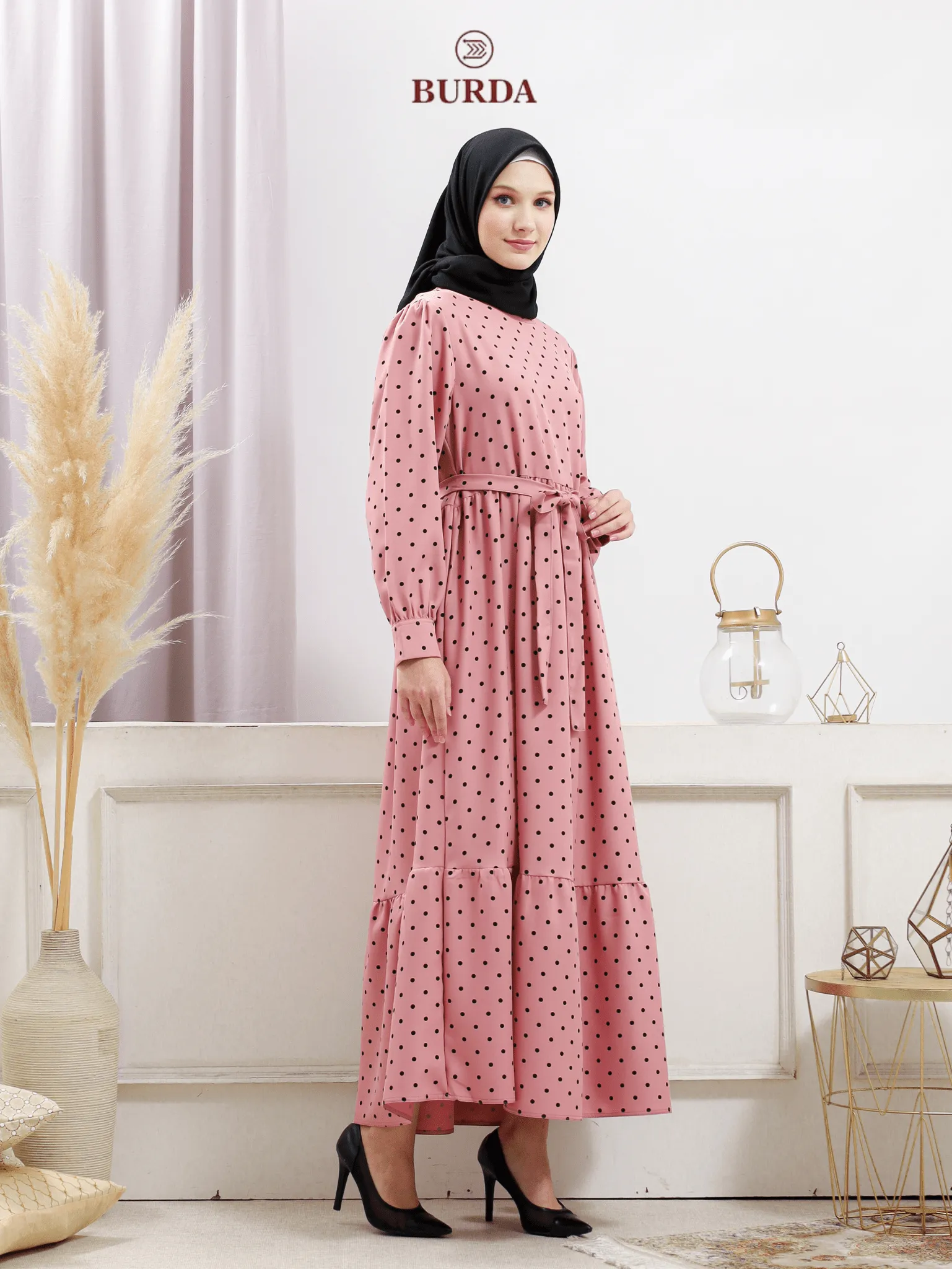 Women's Pink Polka Dot Dress