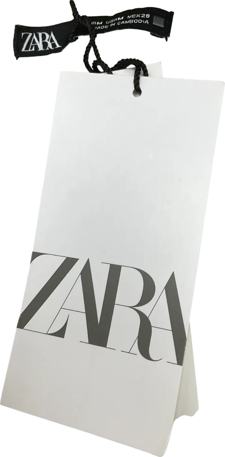 ZARA Beige Polka Dot Linen Blend Skirt UK M